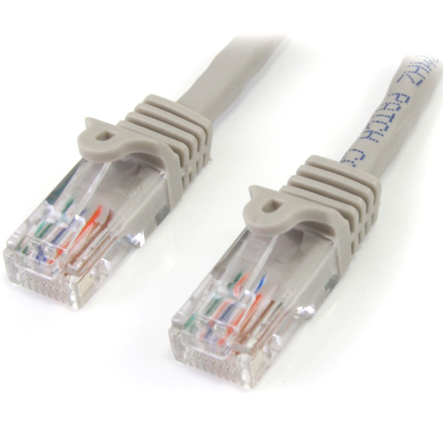 StarTech.com 2 m Gray Cat5e Snagless RJ45 UTP Patch Cable - 2m Patch Cord - Ethernet Patch Cable - RJ45 Male to Male Cat 5e Cable