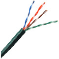 Weltron 1000ft Cat5E UTP 350MHz Stranded PVC CMR Cable - Green