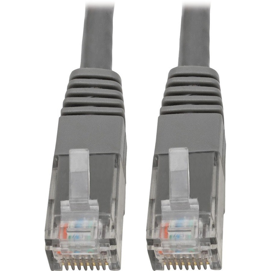 Eaton Tripp Lite Series Cat6 Gigabit Molded (UTP) Ethernet Cable (RJ45 M/M), PoE, Gray, 2 ft. (0.61 m)