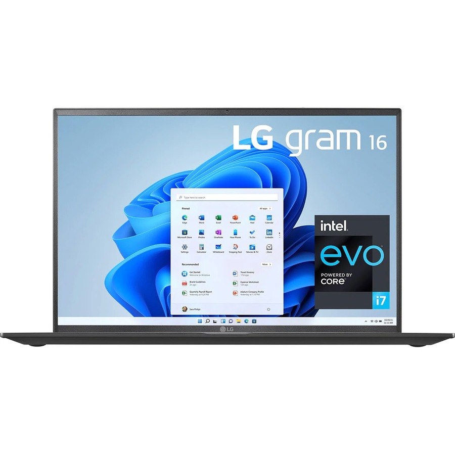 LG gram 14Z90R-N.AP52A8 14" Notebook - WUXGA - Intel Core i7 13th Gen i7-1360P - Intel Evo Platform - 16 GB - 1 TB SSD - Obsidian Black