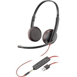 Plantronics Blackwire C3225 Wired Over-the-head Stereo Headset - Black