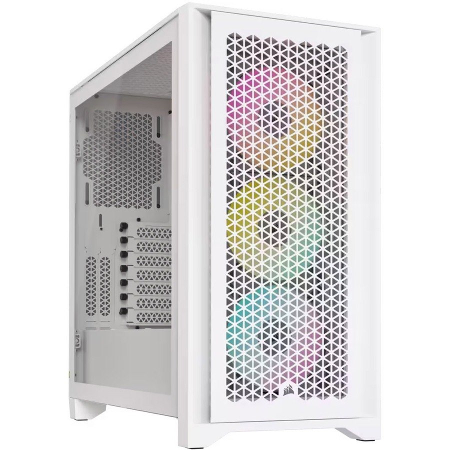 Corsair iCUE Computer Case - ATX Motherboard Supported - Mid-tower - Tempered Glass, Steel, Plastic - White