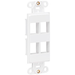 Tripp Lite by Eaton Center Plate Insert Decora Vertical 4-Port for A/V VoIP Ethernet