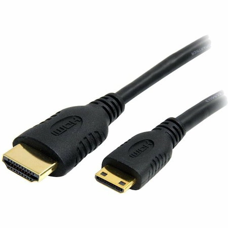StarTech.com 2m Mini HDMI to HDMI Cable with Ethernet, 4K 30Hz High Speed Mini HDMI 1.4 (Type-C) Device to HDMI Adapter Cable/Cord, M/M
