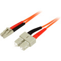 StarTech.com 3m Fiber Optic Cable - Multimode Duplex 62.5/125 - LSZH - LC/SC - OM1 - LC to SC Fiber Patch Cable