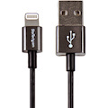 StarTech.com 1m (3ft) Premium Apple Lightning to USB Cable with Metal Connectors for iPhone / iPod / iPad - Black