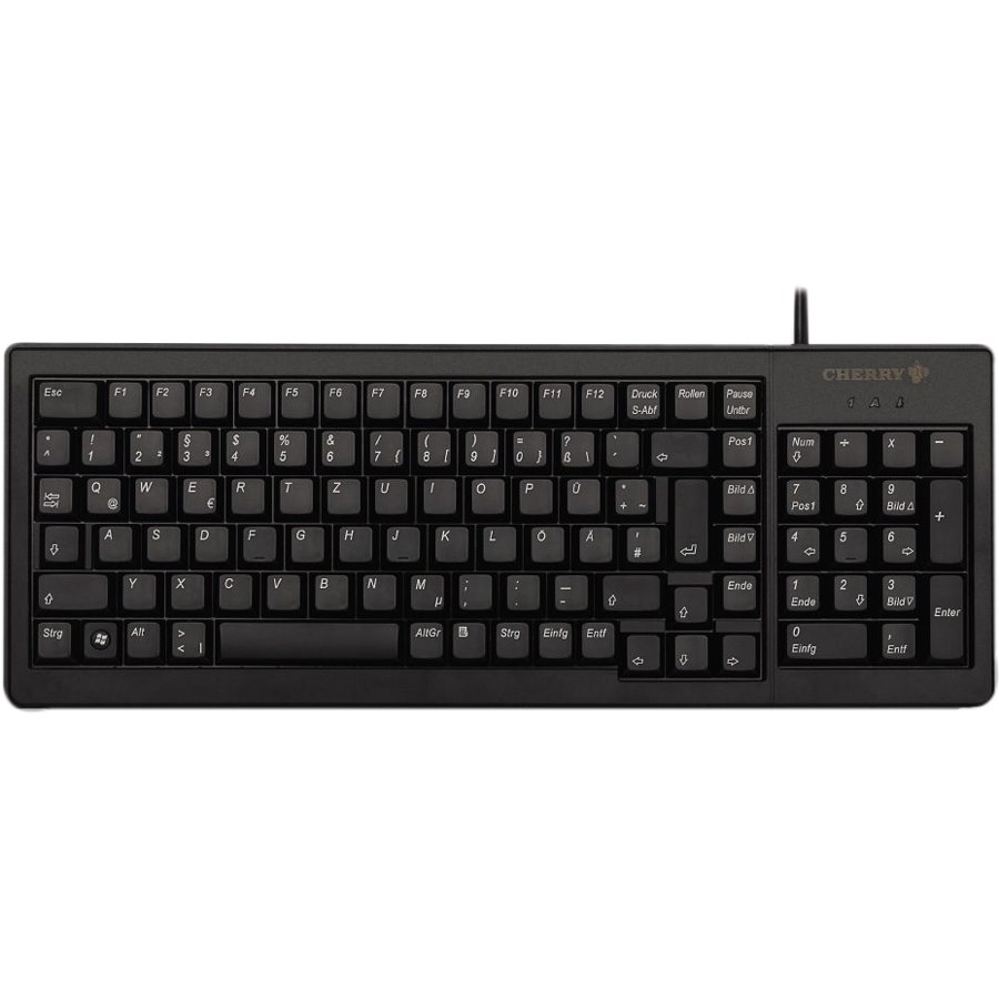 CHERRY G84-5200 Keyboard - Cable Connectivity - USB, PS/2 Interface - English (UK) - Black