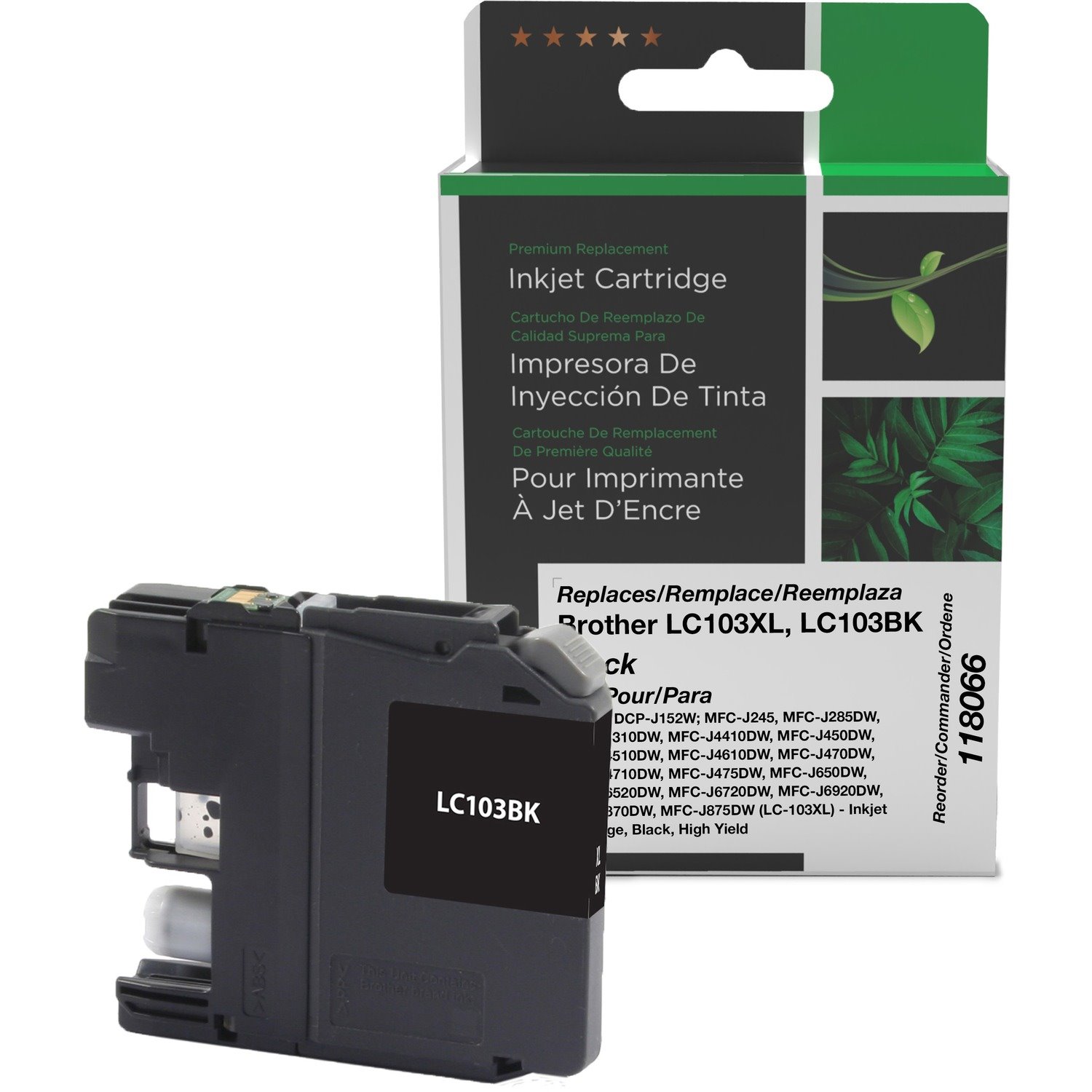 Clover Technologies Remanufactured High Yield Inkjet Ink Cartridge - Alternative for Brother LC1032PKS, LC1033PKS, LC103BK - Black - 1 Each