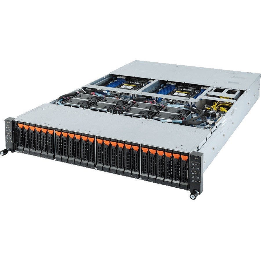 Gigabyte H252-Z10 Barebone System - 2U Rack-mountable - Socket SP3 - 1 x Processor Support