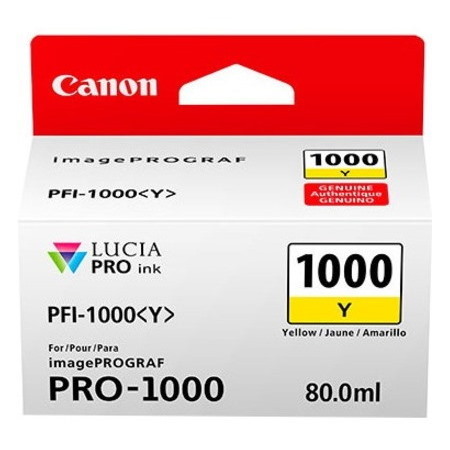 Canon LUCIA PRO PFI-1000Y Original Inkjet Ink Cartridge - Yellow Pack