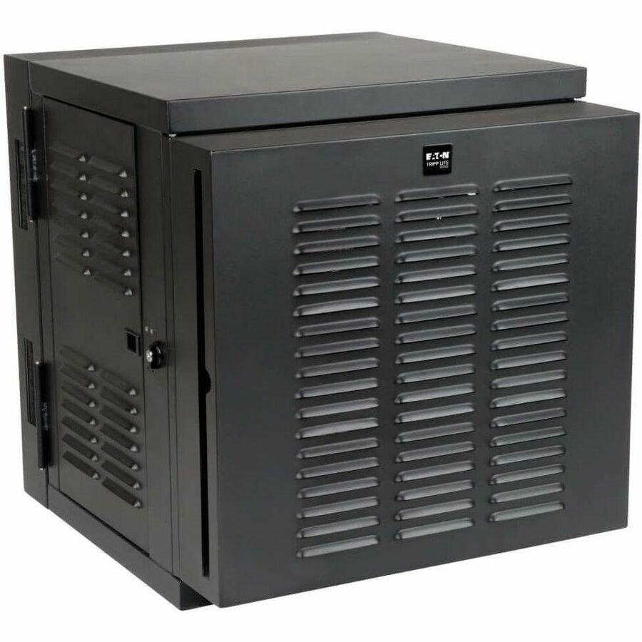 Eaton Tripp Lite Series SmartRack 12U Switch-Depth Wall-Mount Small Rack Enclosure for Harsh Environments, Hinged Back