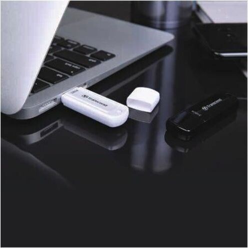 Transcend JetFlash 730 256 GB USB 3.2 (Gen 1) Type A Flash Drive - White