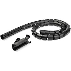 StarTech.com 2.5m / 8.2ft Cable Management Sleeve - Spiral - 25mm / 1" Diameter - W/ Cable Loading Tool - Expandable Coiled Cord Organizer