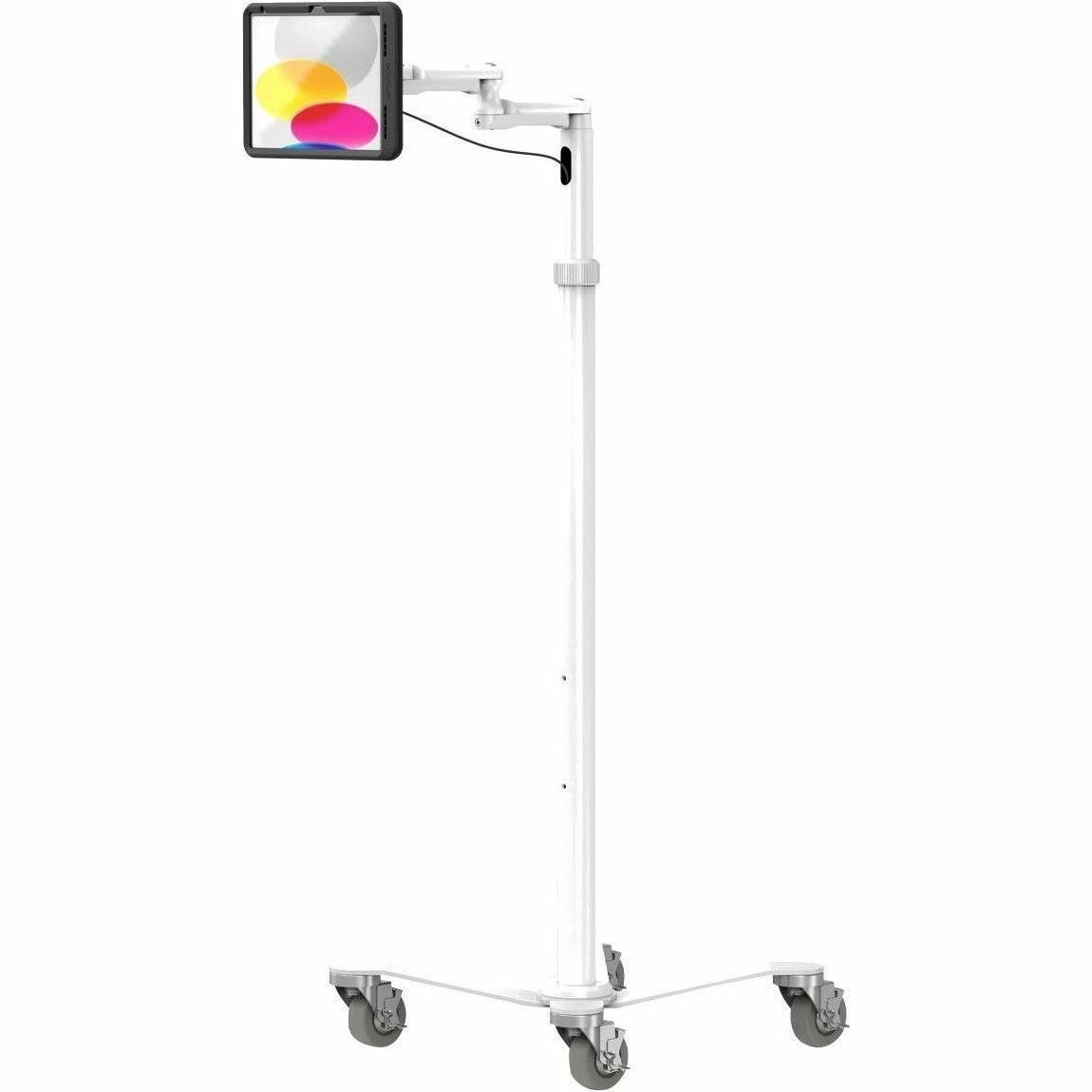 Compulocks iPad 10.9" 10th Gen PowerMove Medical Rolling Cart Extended