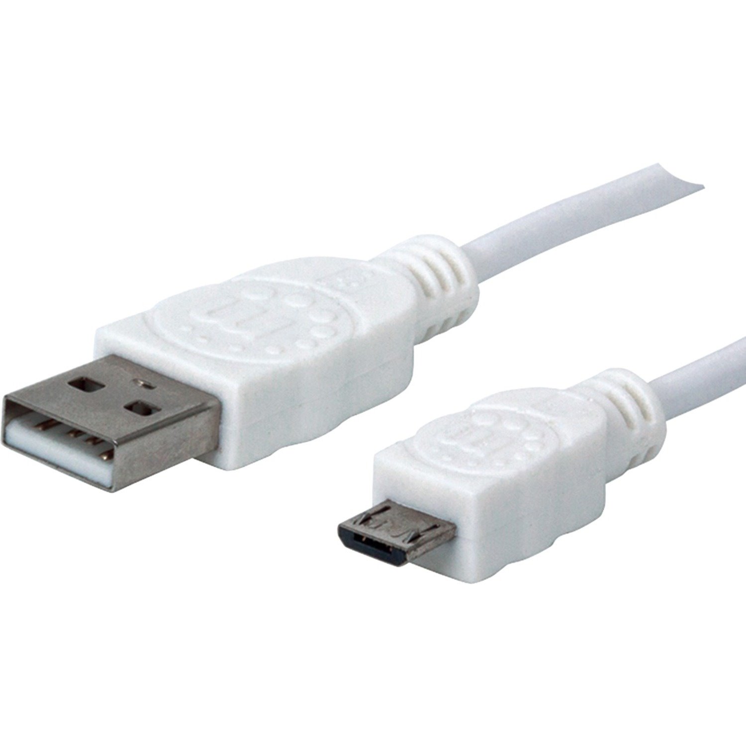 Manhattan Hi-Speed USB 2.0 A Male to Micro-B Male Device Cable - 3 ft - White