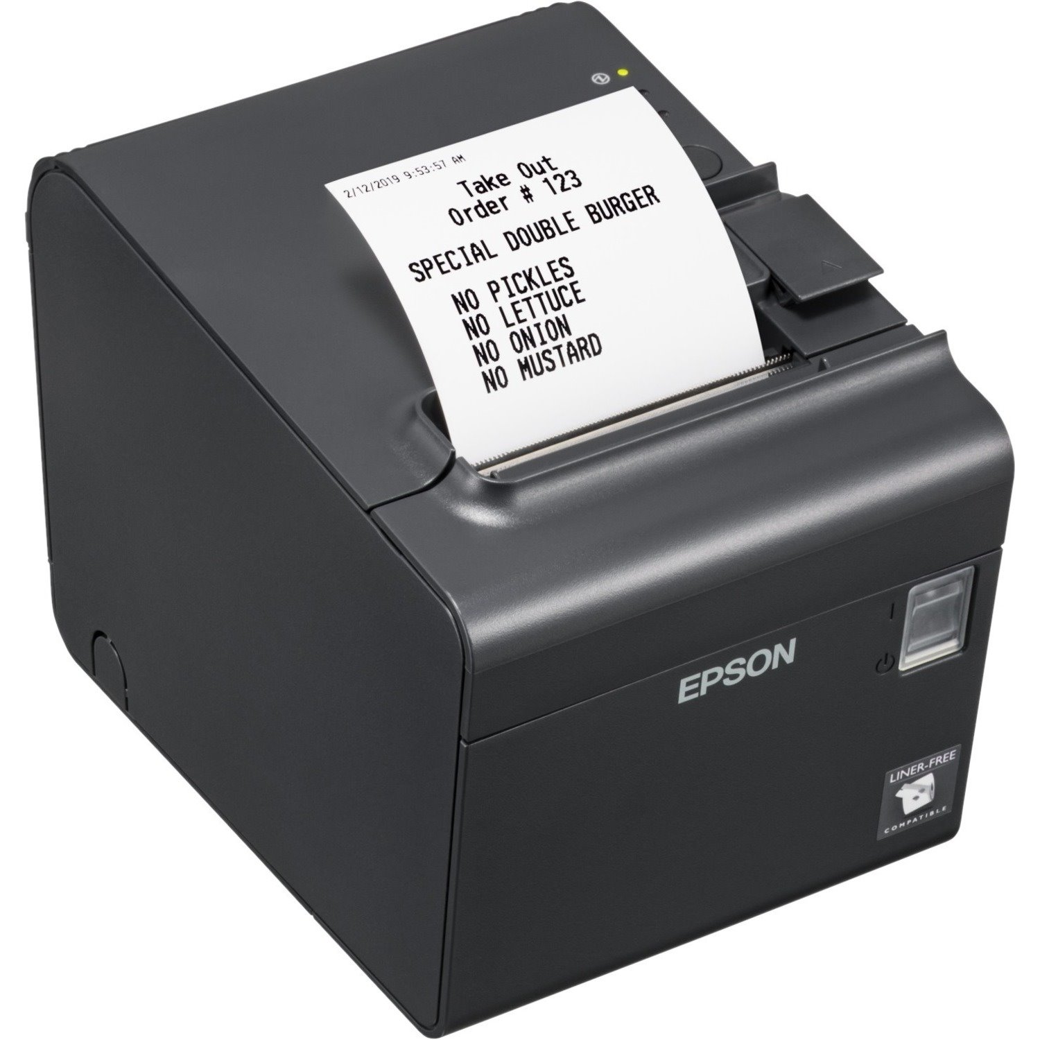 Epson TM-L90II LFC Desktop Direct Thermal Printer - Monochrome - Label/Receipt Print - Ethernet - USB - 3.15" Print Width - 6.69 in/s Mono - 203 x 203 dpi - 3.15" Label Width