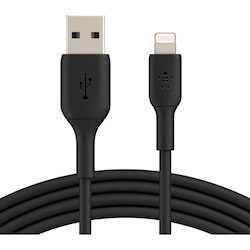 Belkin BoostCharge Lightning to USB-A Cable (2 meter / 6.6 foot, Black)