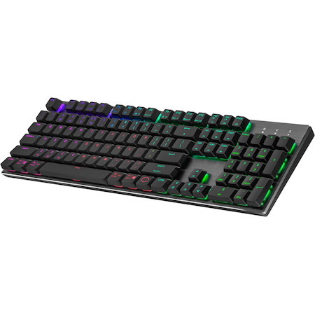Cooler Master SK653 Gaming Keyboard - Wired/Wireless Connectivity - USB Type A Interface - RGB LED - English - Gunmetal Grey