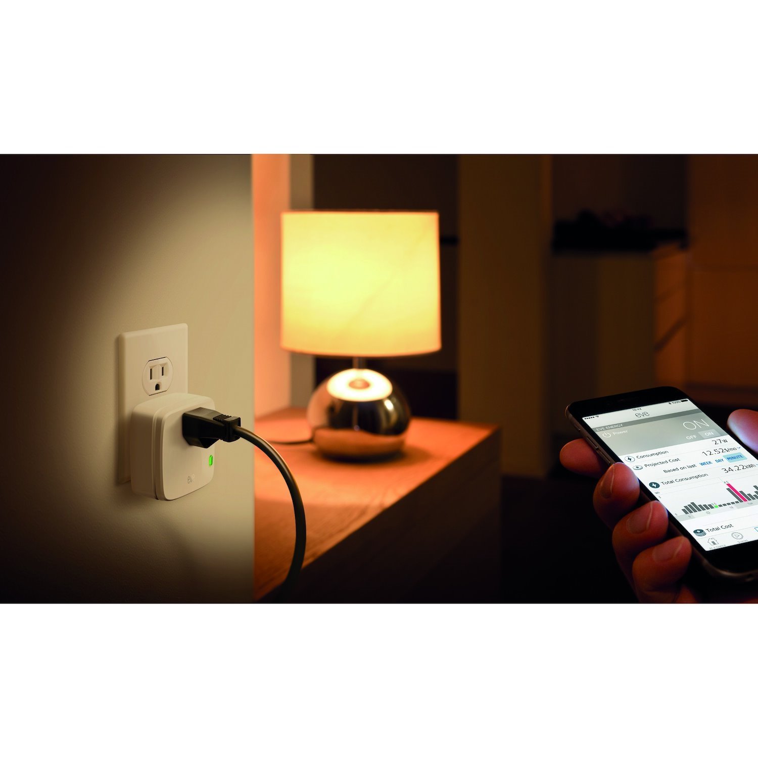 Eve Energy-Smart Plug & Power Meter with built-in schedules and Apple HomeKit technology, Bluetooth Low Energy