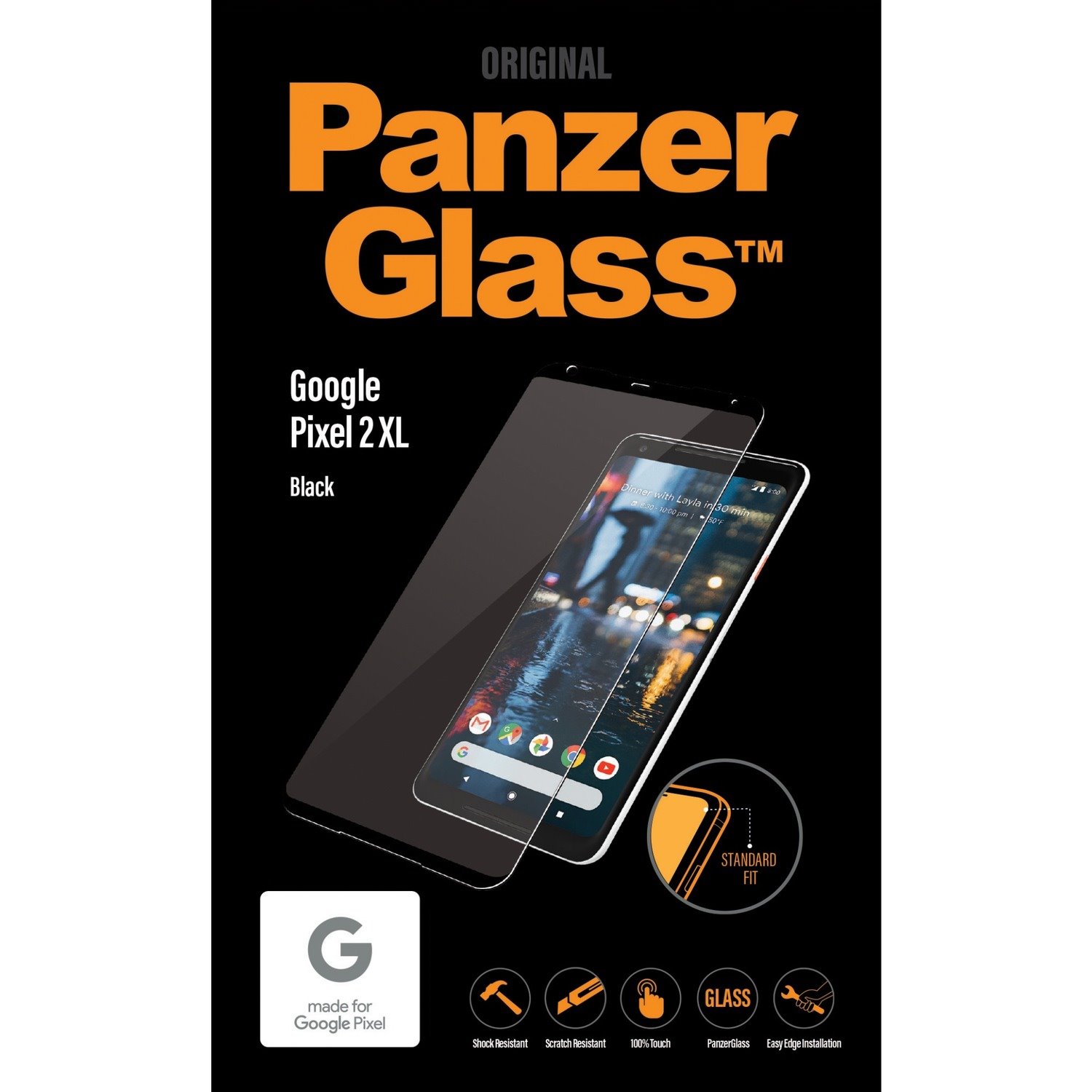 PanzerGlass Screen Protector Crystal Clear, Black