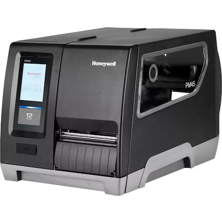 Honeywell PM45A Industrial Thermal Transfer Printer - Monochrome - Label Print - Gigabit Ethernet - USB - Serial - Parallel - Wireless LAN - With Cutter