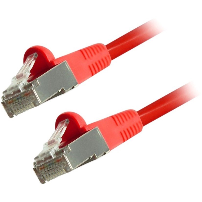 Comprehensive Cat6 Snagless Shielded Ethernet Cables, Red, 1ft