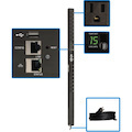 Tripp Lite by Eaton 1.4kW Single-Phase Monitored PDU with LX Platform Interface, 120V Outlets (16 5-15R), 10 ft. (3.05 m) Cord with 5-15P Plug, 0U, TAA