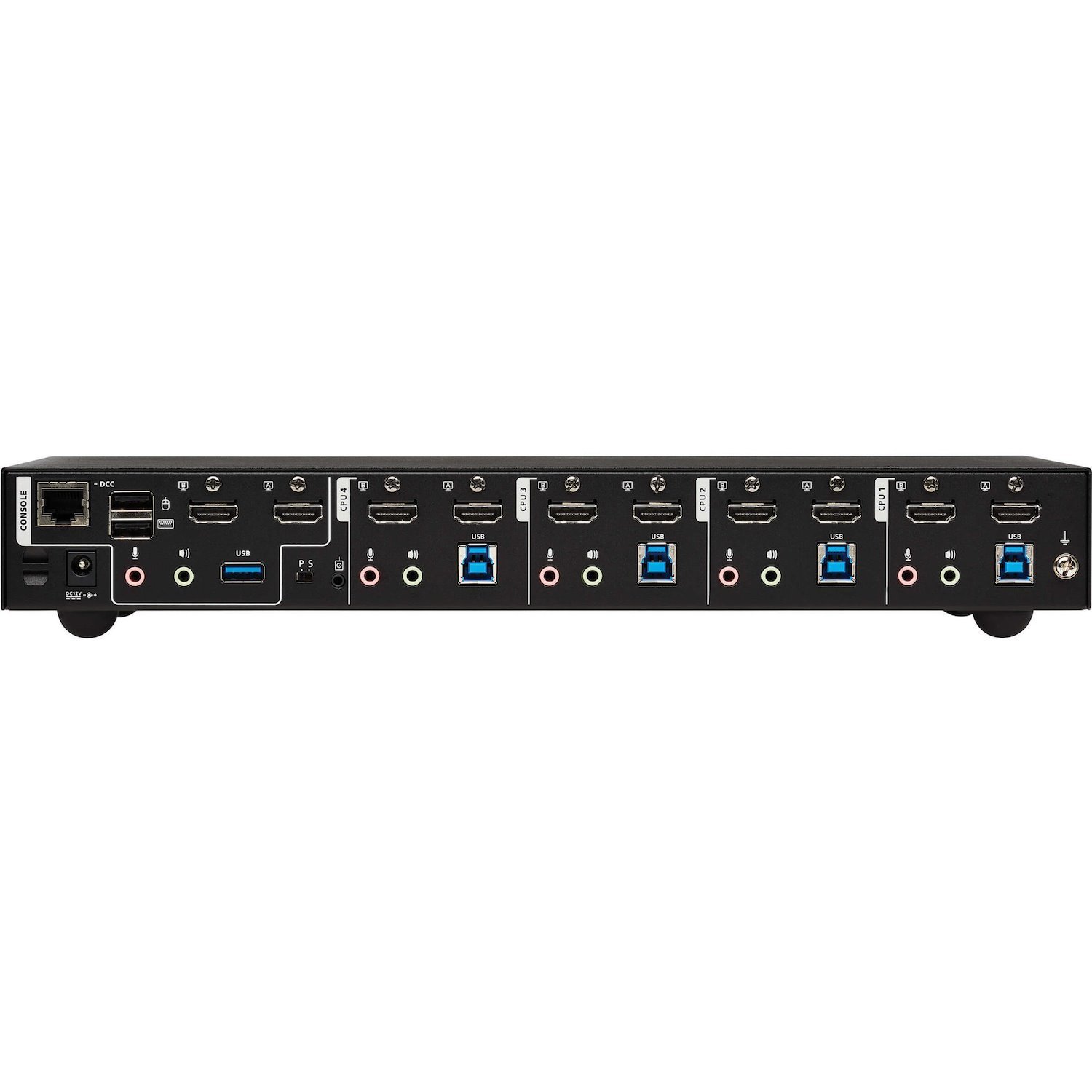 Tripp Lite by Eaton 4-Port HDMI Dual-Display KVM Switch - 4K 60 Hz, USB 3.2 Gen 1, HDCP 2.2, USB Sharing