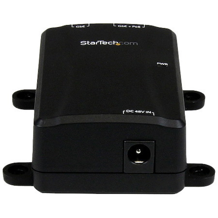 StarTech.com 1 Port Gigabit PoE Power over Ethernet Injector 48V / 30W - 802.3at / 802.3af - Wall-Mountable