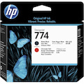 HP 774 Original Inkjet Printhead - Matte Black, Chromatic Red Pack