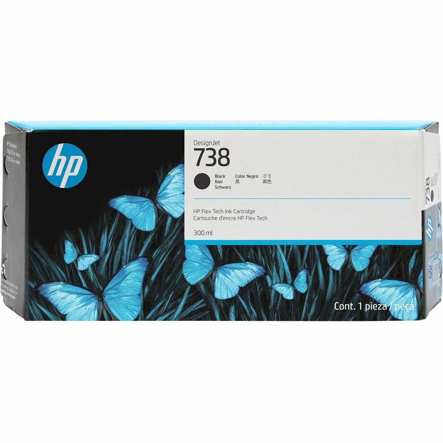 HP 738M Original Inkjet Ink Cartridge - Black Pack