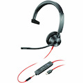Poly Blackwire BW3315-M Wired Over-the-head, Over-the-ear Mono Headset - Black