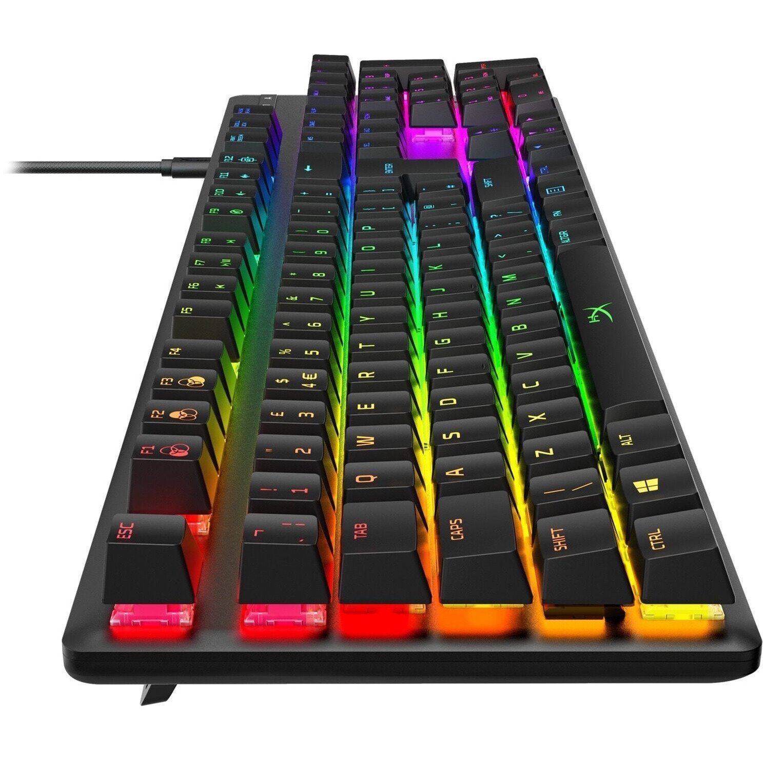 HyperX Alloy Origins Gaming Keyboard - Cable Connectivity - USB Type C, USB Type A Interface - RGB LED - English (UK)