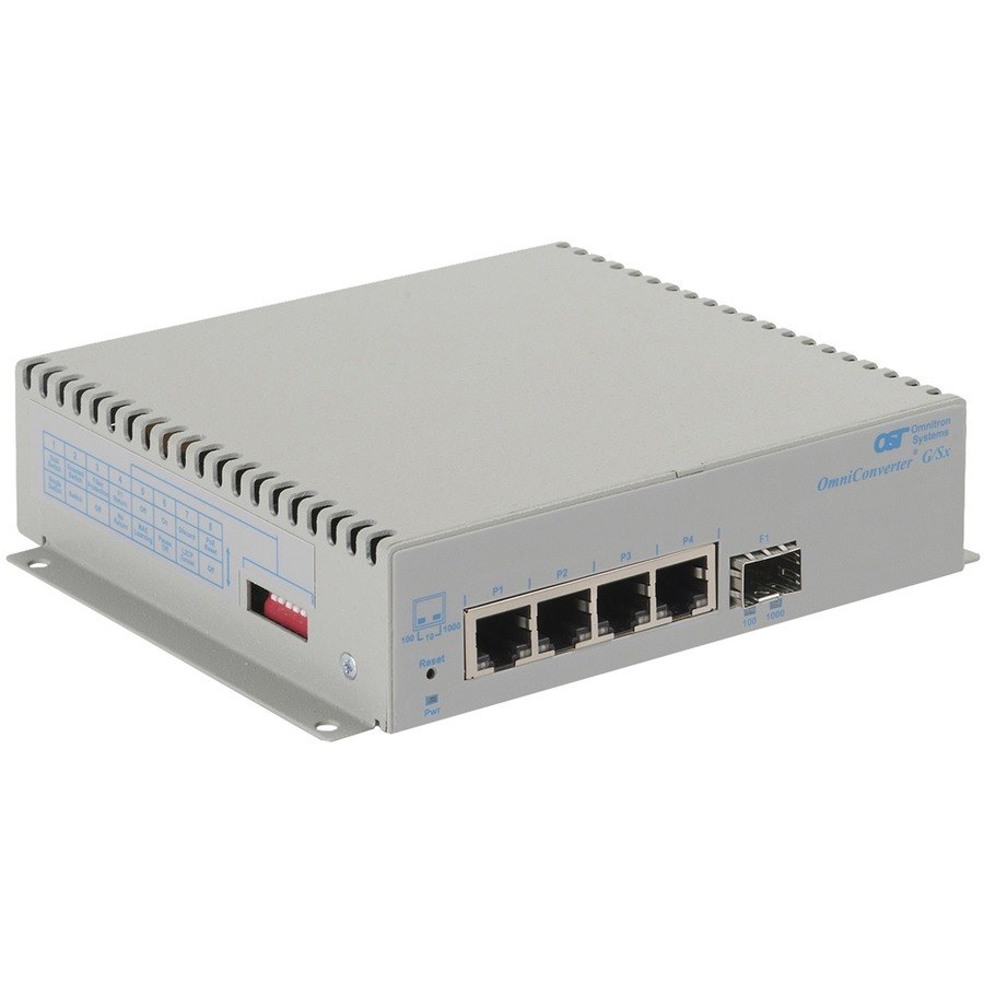 Omnitron Systems OmniConverter Unmanaged Gigabit, SFP, RJ-45, Ethernet Fiber Switch