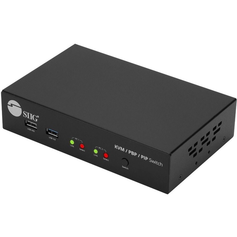 SIIG 2-Port 4K HDMI KVM Switch with PBP Roaming Mouse & PIP