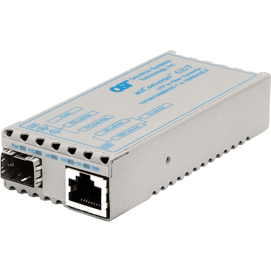 miConverter 10/100/1000 Gigabit Ethernet Fiber Media Converter RJ45 SFP Wide Temp
