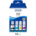 Epson EcoTank 102 Ink Refill Kit - Black, Cyan, Yellow, Magenta - Inkjet