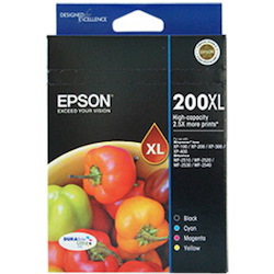 Epson DURABrite Ultra 200XL Original High Yield Inkjet Ink Cartridge - Black, Cyan, Magenta, Yellow - 4 / Pack