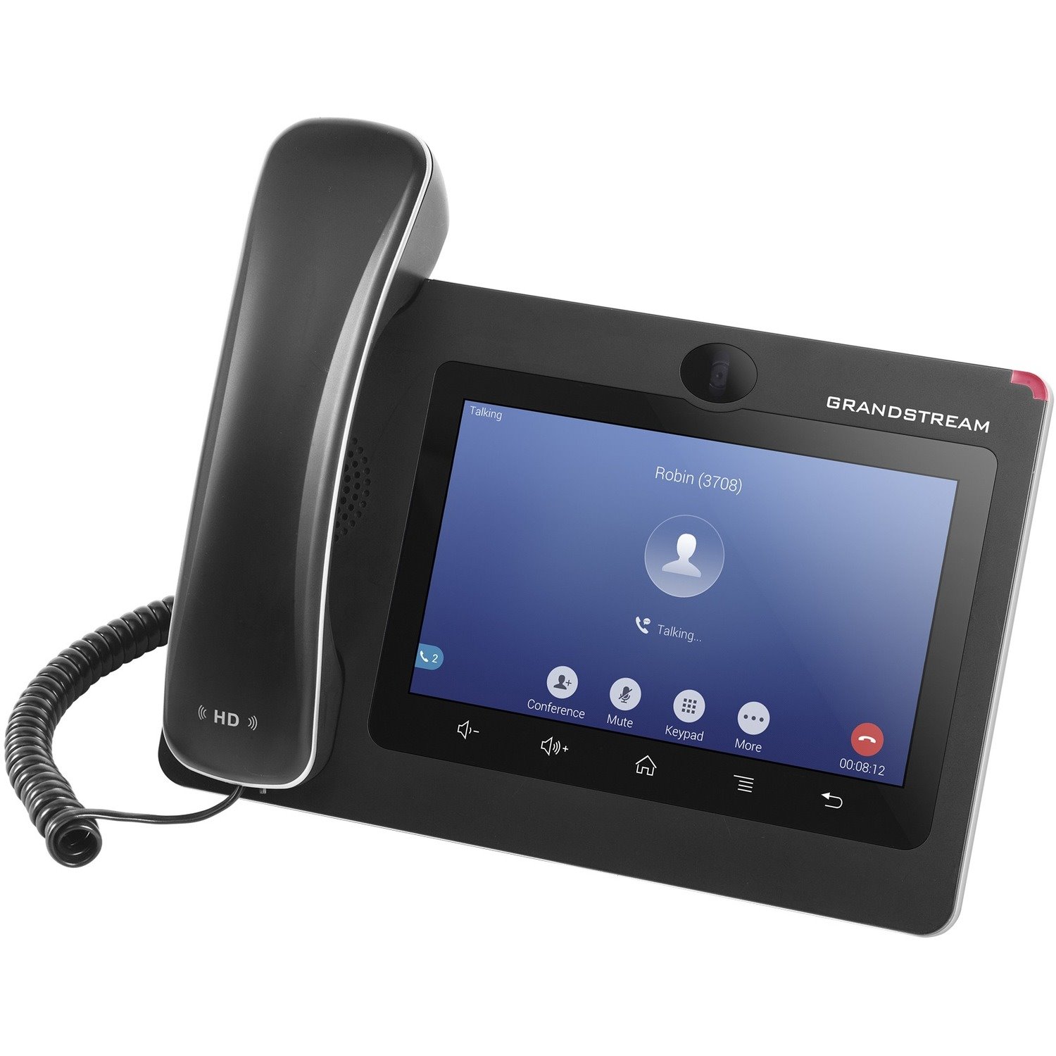 Grandstream GXV3370 IP Phone - Corded - Corded/Cordless - Bluetooth, Wi-Fi - Desktop, Wall Mountable - Black