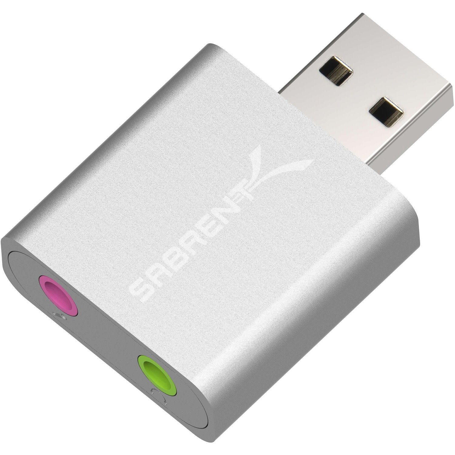 Sabrent USB Aluminum External Stereo Sound Adapter | Silver