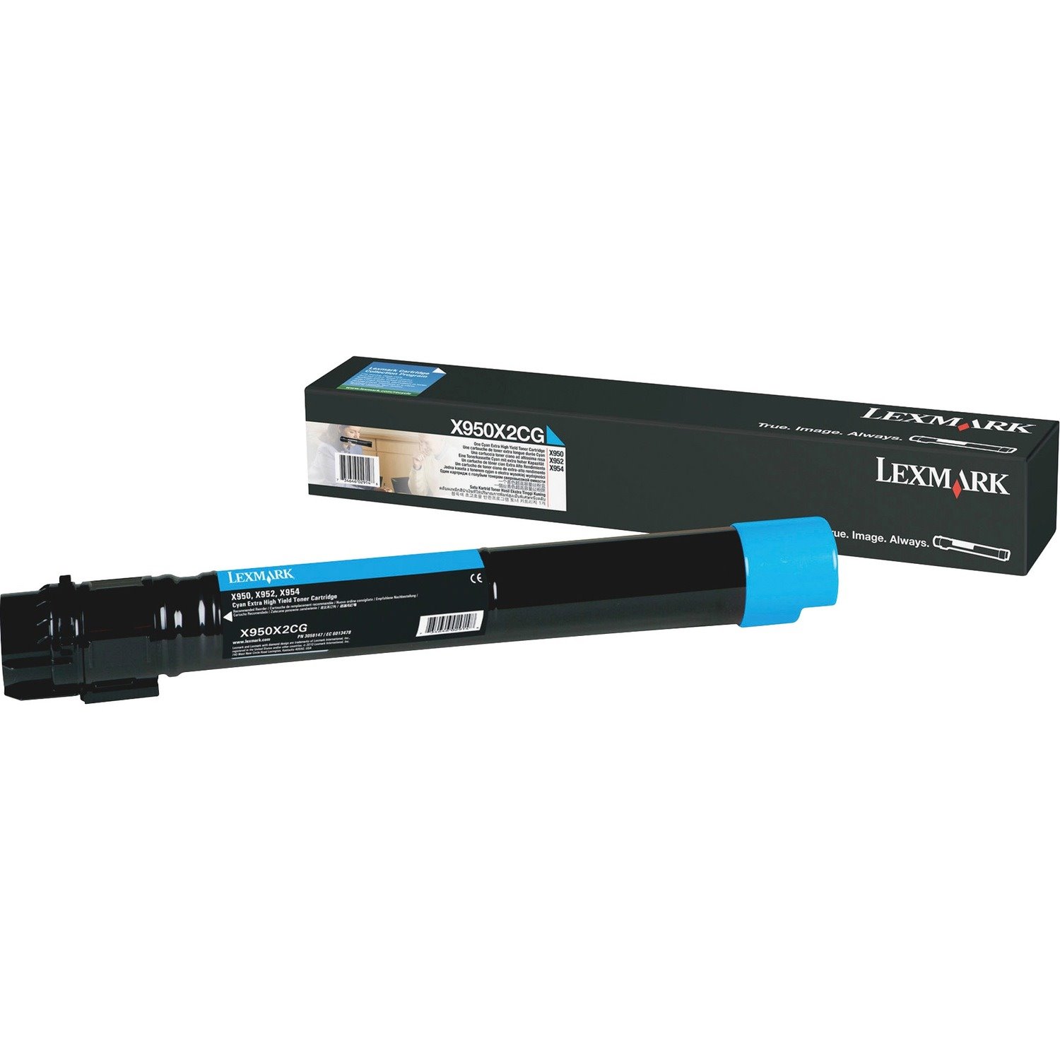 Lexmark X950X2CG Original Laser Toner Cartridge - Cyan - 1 Each