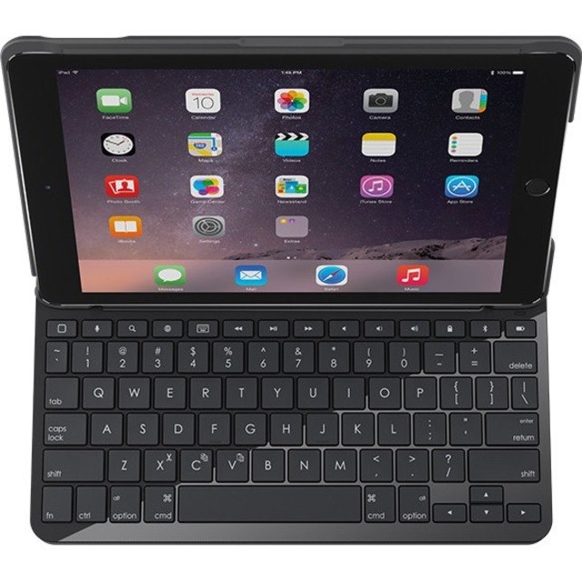 Logitech Slim Folio Keyboard/Cover Case (Folio) for 9.7" Apple iPad Tablet - Black