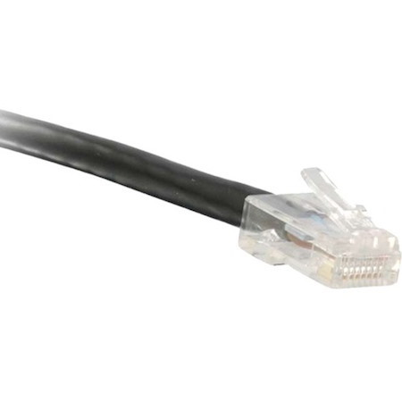 ENET Cat6 Black 15 Foot Non-Booted (No Boot) (UTP) High-Quality Network Patch Cable RJ45 to RJ45 - 15Ft