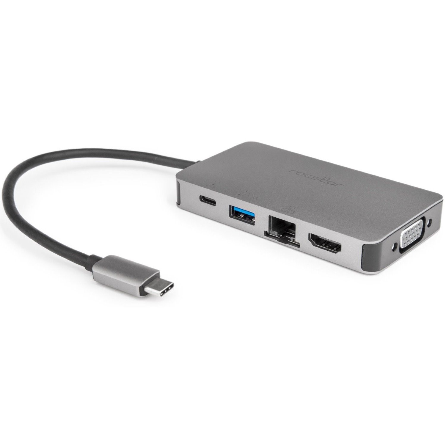 Rocstor Premium USB-C Multiport Adapter + PD Charging