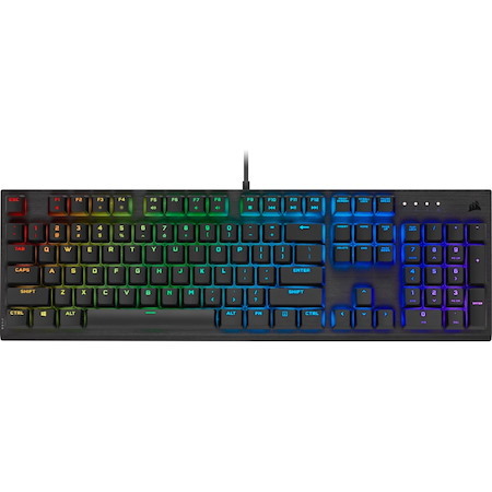 Corsair K60 RGB PRO Mechanical Gaming Keyboard - CHERRY VIOLA - Black