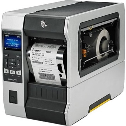 Zebra ZT610 Industrial Direct Thermal/Thermal Transfer Printer - Monochrome - Label Print - Gigabit Ethernet - USB - USB Host - Serial - Bluetooth - With Cutter