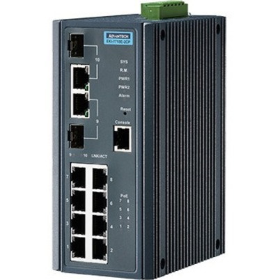 Advantech 8FE + 2G Combo Port Managed PoE Ethernet Switch