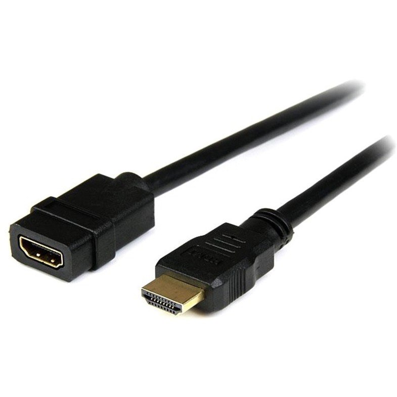 StarTech.com 2m HDMI Extension Cable, HDMI Male to Female Cable, 4K HDMI Cable Extender, 4K UHD HDMI Cable with Ethernet M/F, HDMI 1.4