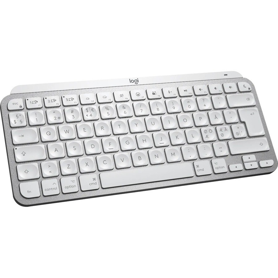 Logitech MX Keys Mini for Business Keyboard - Wireless Connectivity - Pan-Nordic - QWERTY Layout - Pale Gray