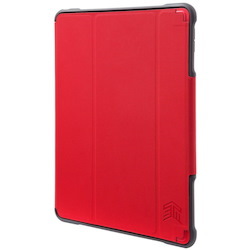 STM Dux Plus Case for 12.9" iPad Pro, iPad Pro (2017), Apple Pencil - Transparent, Red